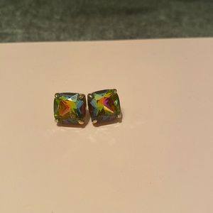Kate Spade Large Square Multi-color Stud Earrings
